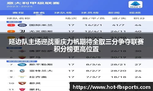 延边队主场迎战重庆力帆期待全取三分争夺联赛积分榜更高位置